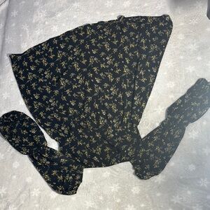 Floral Black and Gold Dress